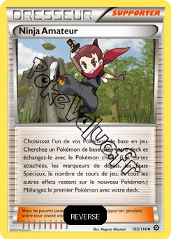 Carte Pokémon Ninja Amateur Reverse n°103 de la série Offensive Vapeur