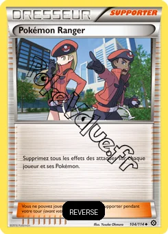 Carte Pokémon Pokémon Ranger Reverse n°104 de la série Offensive Vapeur