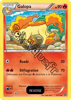 Carte Pokémon Rapidash  Reverse n°17 de la série Offensive Vapeur