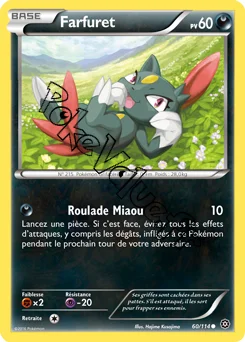 Carte Pokémon Sneasel  n°60 de la série Offensive Vapeur