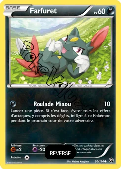 Carte Pokémon Sneasel  Reverse n°60 de la série Offensive Vapeur