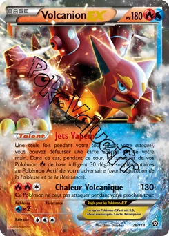 Carte Pokémon Volcanion EX  n°26 de la série Offensive Vapeur