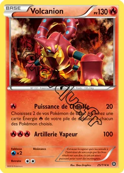 Carte Pokémon Volcanion  n°25 de la série Offensive Vapeur