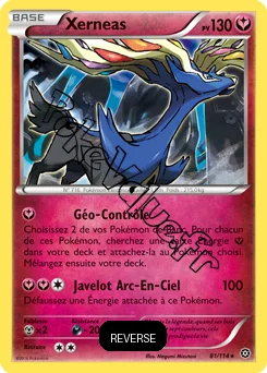 Carte Pokémon Xerneas  Reverse n°81 de la série Offensive Vapeur