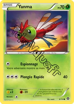 Carte Pokémon Yanma  n°6 de la série Offensive Vapeur