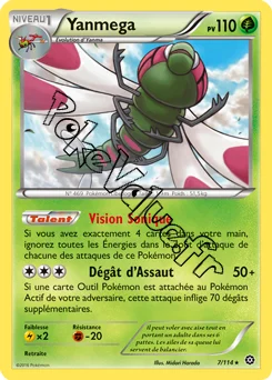 Carte Pokémon Yanmega  n°7 de la série Offensive Vapeur