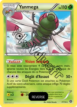 Carte Pokémon Yanmega  Reverse n°7 de la série Offensive Vapeur