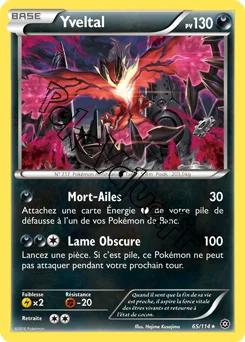 Carte Pokémon Yveltal  n°65 de la série Offensive Vapeur