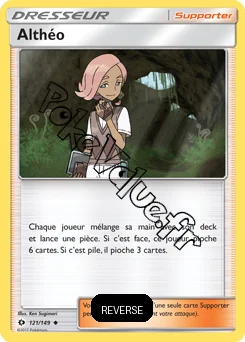 Carte Pokémon Althéo Reverse n°121 de la série Soleil et Lune