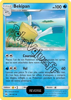 Carte Pokémon Bekipan  Reverse n°38 de la série Soleil et Lune