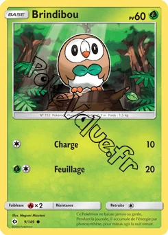 Carte Pokémon Brindibou  n°9 de la série Soleil et Lune