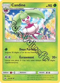 Carte Pokémon Candine  n°19 de la série Soleil et Lune