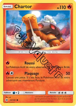 Carte Pokémon Chartor  n°23 de la série Soleil et Lune