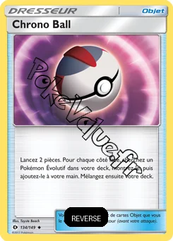 Carte Pokémon Chrono Ball Reverse n°134 de la série Soleil et Lune