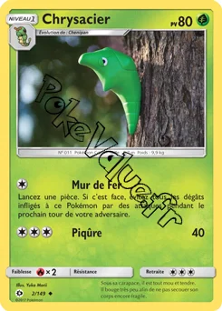 Carte Pokémon Chrysacier  n°2 de la série Soleil et Lune