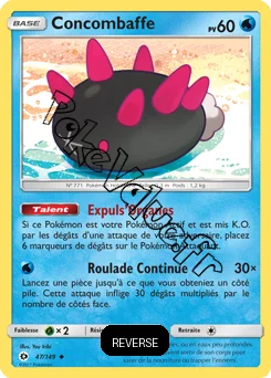Carte Pokémon Concombaffe  Reverse n°47 de la série Soleil et Lune