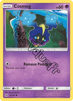 Carte Pokémon Cosmog  n°64 de la série Soleil et Lune