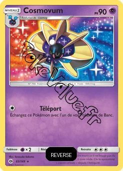 Carte Pokémon Cosmovum  Reverse n°65 de la série Soleil et Lune