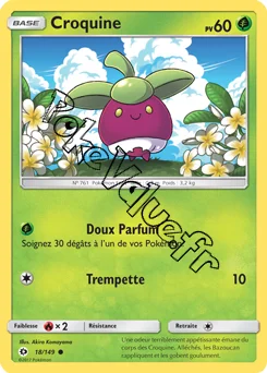 Carte Pokémon Croquine  n°18 de la série Soleil et Lune