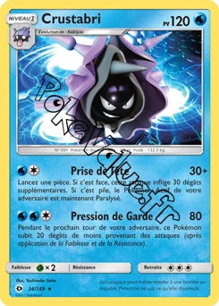 Carte Pokémon Crustabri  n°34 de la série Soleil et Lune