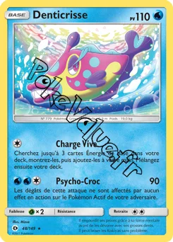 Carte Pokémon Denticrisse  n°48 de la série Soleil et Lune
