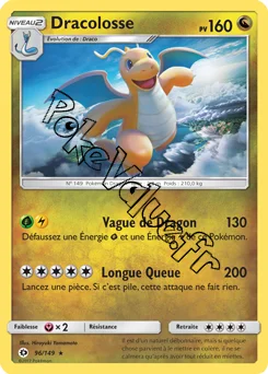 Carte Pokémon Dracolosse  n°96 de la série Soleil et Lune