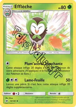Carte Pokémon Efflèche n°10 de la série Soleil et Lune