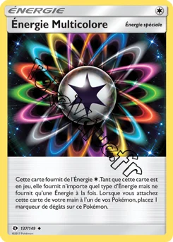 Carte Pokémon Énergie Multicolore n°137 de la série Soleil et Lune