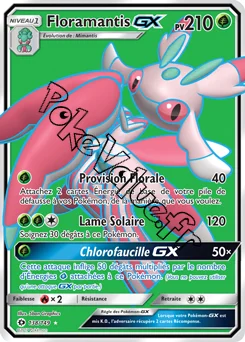 Carte Pokémon Floramantis GX  n°138 de la série Soleil et Lune