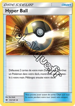Carte Pokémon Hyper Ball n°135 de la série Soleil et Lune