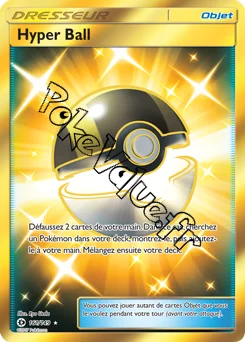 Carte Pokémon Hyper Ball n°161 de la série Soleil et Lune