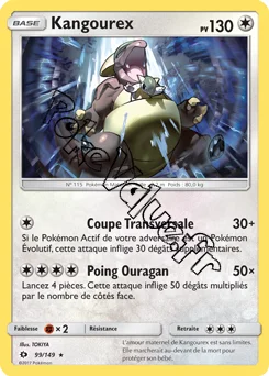 Carte Pokémon Kangourex  n°99 de la série Soleil et Lune