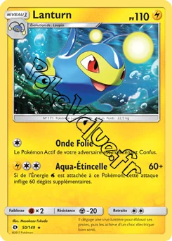 Carte Pokémon Lanturn  n°50 de la série Soleil et Lune