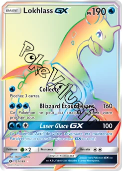 Carte Pokémon Lokhlass GX  n°151 de la série Soleil et Lune