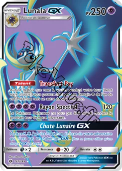 Carte Pokémon Lunala GX  n°141 de la série Soleil et Lune