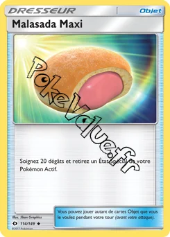 Carte Pokémon Malasada Maxi n°114 de la série Soleil et Lune