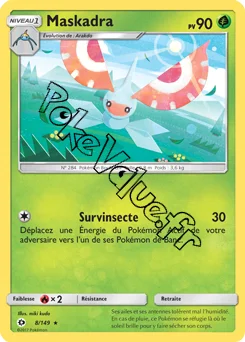 Carte Pokémon Maskadra  n°8 de la série Soleil et Lune