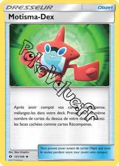 Carte Pokémon Motisma Dex n°131 de la série Soleil et Lune