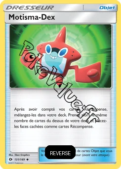 Carte Pokémon Motisma Dex Reverse n°131 de la série Soleil et Lune