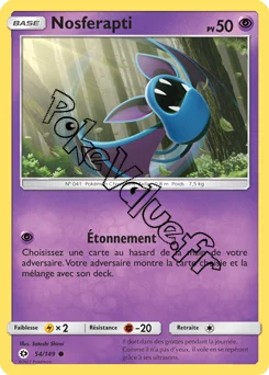 Carte Pokémon Nosferapti  n°54 de la série Soleil et Lune