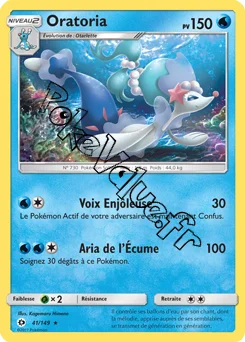 Carte Pokémon Oratoria  n°41 de la série Soleil et Lune