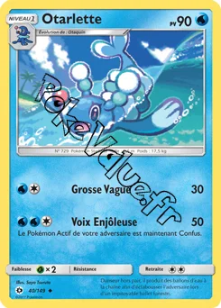Carte Pokémon Otarlette  n°40 de la série Soleil et Lune