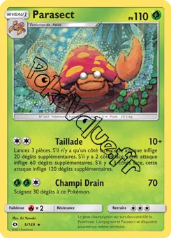 Carte Pokémon Parasect  n°5 de la série Soleil et Lune