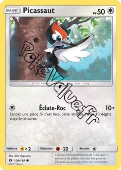 Carte Pokémon Picassaut  n°106 de la série Soleil et Lune
