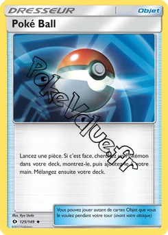 Carte Pokémon Poké Ball n°125 de la série Soleil et Lune