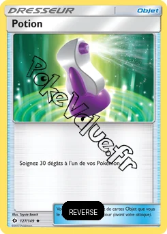 Carte Pokémon Potion Reverse n°127 de la série Soleil et Lune