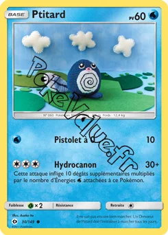 Carte Pokémon Ptitard  n°30 de la série Soleil et Lune
