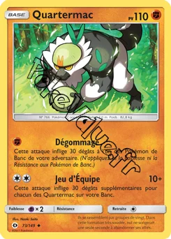Carte Pokémon Quartermac  n°73 de la série Soleil et Lune