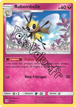 Carte Pokémon Rubombelle  n°93 de la série Soleil et Lune