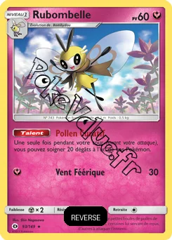 Carte Pokémon Rubombelle  Reverse n°93 de la série Soleil et Lune
